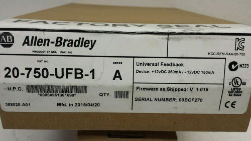 NEW! ALLEN-BRADLEY UNIVERSAL FEEDBACK MODULE 20-750-UFB-1 20750UFB1
