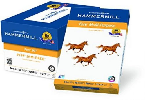 Hammermill Paper, Fore MP Paper, 24lb, 11x17, Ledger, 96 Bright, 2500 Sheets /
