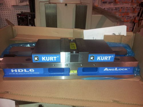 NEW in Box  KURT MACHINE VISE HDL6J 6&#034; WIDE HIGH DENSITY DOUBLE STATION dual cnc
