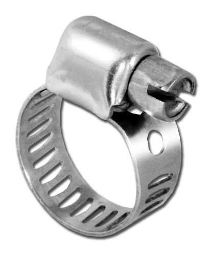 Pro tie 33200 sae size 4 range 1/4-inch-5/8-inch mini all stainless hose clam... for sale