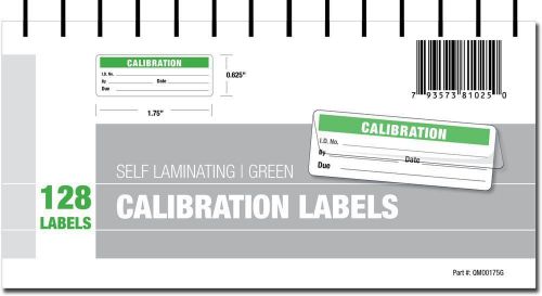 Calibration Labels - Self Laminating with Spiral Bound Cover (Green)