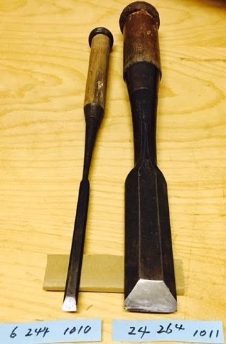 Japan Vintage Chisel 24mm blade 264 length &amp;6 mm blade 244 mm length from Japan