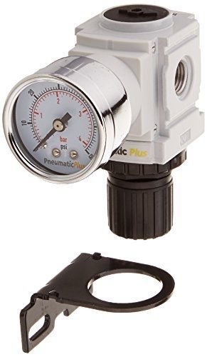 PneumaticPlus PPR2-N02BG-4 Miniature Air Pressure Regulator 1/4&#034; NPT - Gauge,
