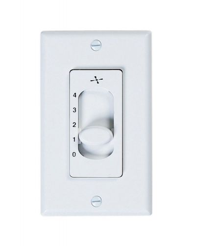 Emerson sw46 four speed &#034;quietslide&#034; wall control &amp; switch cover plate - white for sale