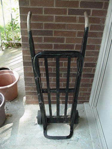 Antique primitive  industrial hand truck/dolly, pull down extension, rare! for sale