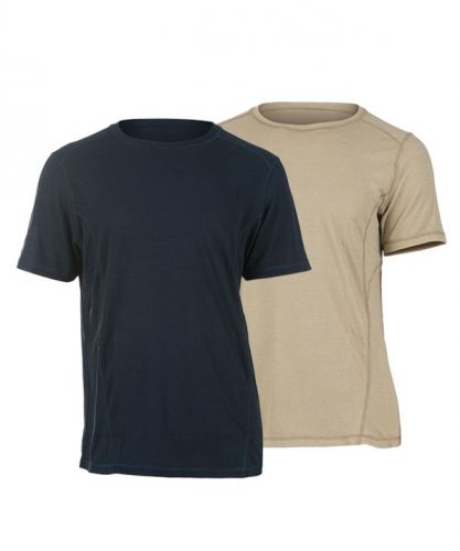 DRAGONWEAR FR Short Sleeve T-Shirt,HRC1,Navy &amp; Tan SZ 2XL-TALL - TWO Shirts