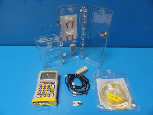Hospira gemstar yellow cap infusion pump  w/ lock box key bolus clicker (11260) for sale