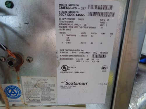 scotsman ice machine CME656WS-32F