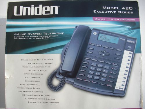 Uniden SBC Intellitouch 420 420c 420i 4 line Business Intercom Paging Phone