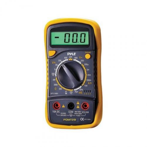 Pyle pdmt29 digital lcd multimeter w/rubber case and stand for sale