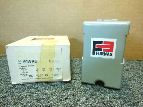 Furnas 69WR6 Pressure Switch cut in 100psi cut out 75psi