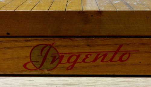 Paper Cutter Cast Iron Vintage Trimmer Ingento No. 5 1/2 Wood 18&#034; x 18&#034;
