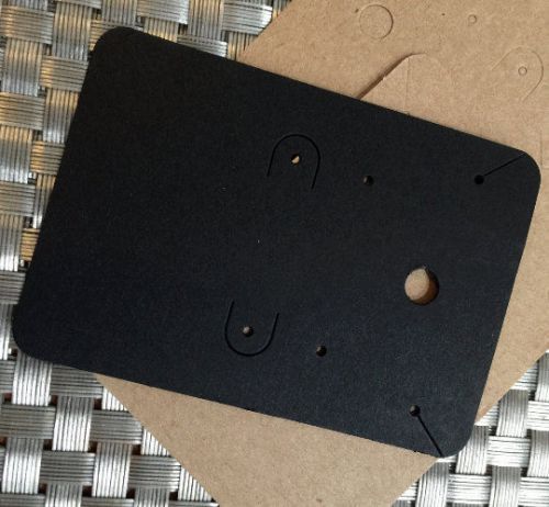 300 Blank Leverback Necklace and Earrings Card in Black Paper for Accessories