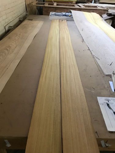 Wood veneer iroko 7x120 2pcs total raw veneer  &#034;exotic&#034; ir.c1 11-15-16 for sale