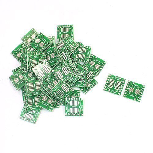 Uxcell 50pcs smd sop14 to dip14 pcb adapter plate pitch 0.65/1.27mm for sale