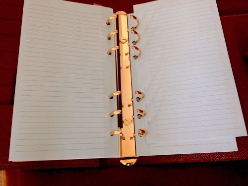 RULED NOTEPAPER INSERT REFILL PAPER.  FITS LOUIS VUITTON MM AGENDA PLANNER.