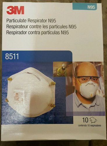 3M 8511 Particulate N95 Respirator with Valve. Full Case of 80