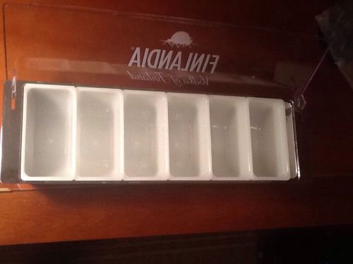 6 Pint condiment Holder Fruit Tray Caddy Finlandia Vodka Deluxe NEW!