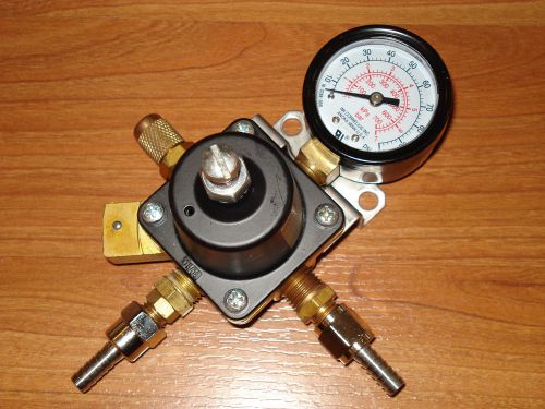 Cornelius secondary regulator/gauge 0-100 psi w/ fittings - co2, nitrogen - soda for sale