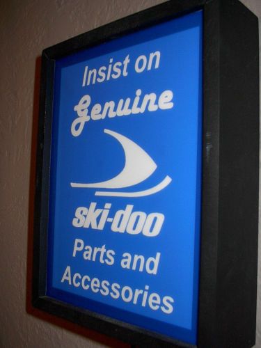 Ski Doo Snowmobile Dealer Garage Genuine Parts Man Cave Lighted SIgn