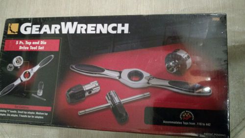NIB GEAR WRENCH 5 PIECE TAP AND DIE RATCHET SET 3880