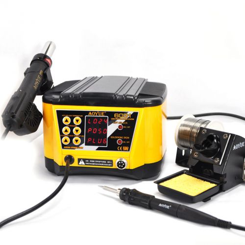 2in1 Soldering Iron Rework Station Hot Air Gun Station Aoyue 6031 Solderign Tool