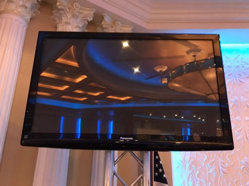 2 50&#034; Panasonic Veria Tvs With Road Cases