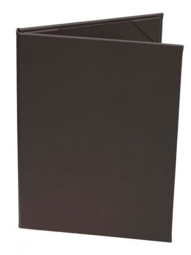 (10 pc Lot) Menu Covers, 2-panel, 5.5&#034; x 8.5&#034; insert, Brown Faux Leather
