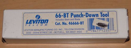 Leviton 46666-BT Punch Down Tool 66-BT  Cat. No. 46666-BT