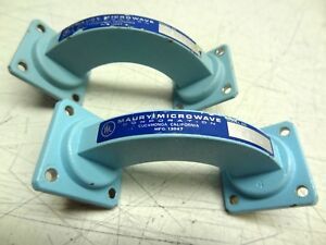 LOT OF 2 MAURY MICROWAVE CORPORATION MODEL: P135A WAVEGUIDE&#039;S 90 DEGREE