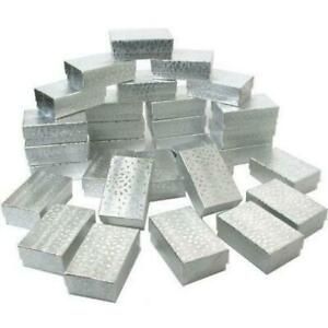 30 Cotton Boxes Silver Pendant Charm Jewelry Displays