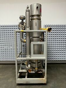 Meco Vertical Shell &amp; Straight Tube Heat Exchanger 125 PSIG w/ SS Frame &amp; Gauges