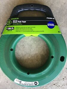 Greenlee FTS438W-100 FISHTAPE,STEEL-1/4&#034;X100&#039; NEW in box. Full Greenlee Warranty