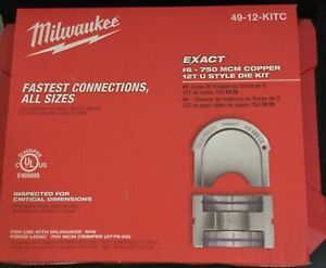 Milwaukee 49-12-KITC EXACT #6 – 750 MCM Copper 12T U Style Die Kit - NEW - #D368