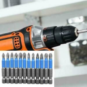 12pcs Magnetic Screwdriver Bit Cross Anti-Slip S2 Steel Screw Driver S9Z1