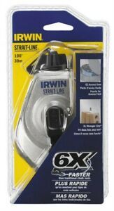 Irwin  Strait-Line  Gray  Chalk Line Reel  100 ft.