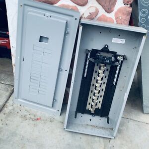 GE PowerMark Gold circuit breaker panel box with cover