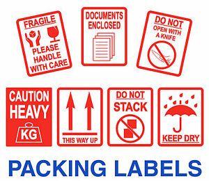 Fragile Stickers - Heavy - Keep Dry - Do Not Open With A Knife