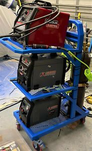 FABRICATOR&#039;S WELDING CART; MIG, TIG, STICK, PLASMA CUTTER, AIR BLOCK, ELECTRICAL