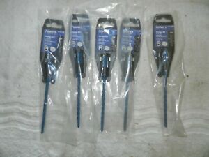 Lot of 5 powers wedge-bit 01314-pwr 1/4&#034;  6&#034;L 4&#034; usable  SDS-plus blue