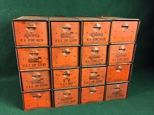 VINTAGE DORMAN PARTS BINS 16 DRAWERS AUTOMOTIVE ADVERTISING
