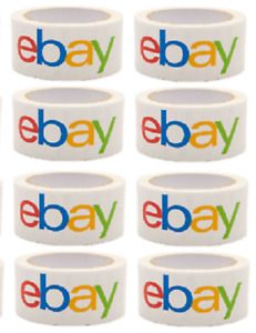 8 ROLLS  2&#034; x 75 yards Classic - Official eBay Branded Packaging Tape