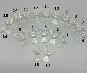 Dental Plastic Impression Trays Cut back Edentulous Jaw Full Mouth Denture Frame
