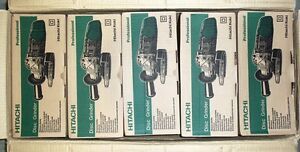 5 each New Hitachi 4&#034; Angle Disc Grinder 10,000RPM 110V w/Wrench and Disc G10SR3
