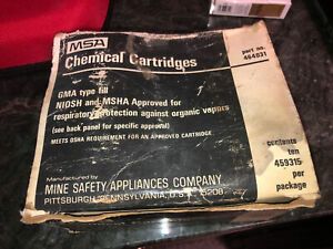 MSA chemical mask cartridges 464031 8 pack respirator filters.