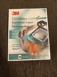 New 3M Transparency Film For Laser Printer CG3300 50 sheets