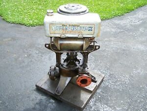 EVINRUDE FLEETWIN Pumping Engine Hit Miss Gas Pump Steam Tractor Oiler Motor WOW