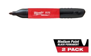 Milwaukee INKZALL Black Medium Point Jobsite Permanent Marker (2-Pack)