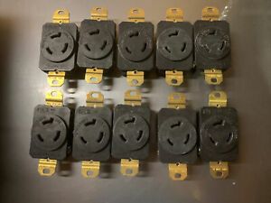 LOT OF 10 Legrand Pass &amp; Seymour L720-R Turnlok 20A 277VAC 2P NEMA L7-20R