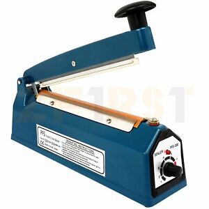 8 Inch Pulse Bag Sealer Manual Polyester Tube Portable Blue New 200mm